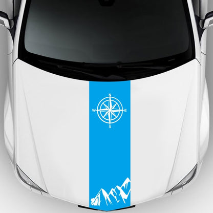 D-864 Compass Pattern Car Modified Decorative Sticker(Blue) - In Car by buy2fix | Online Shopping UK | buy2fix