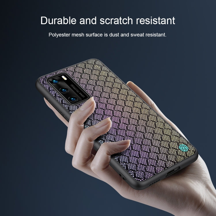 For Huawei P40 NILLKIN Glorious Series TPU + PC 3D Geometric Texture Reflective Mobile Phone Protective Case(Silver Light) - Huawei Cases by NILLKIN | Online Shopping UK | buy2fix