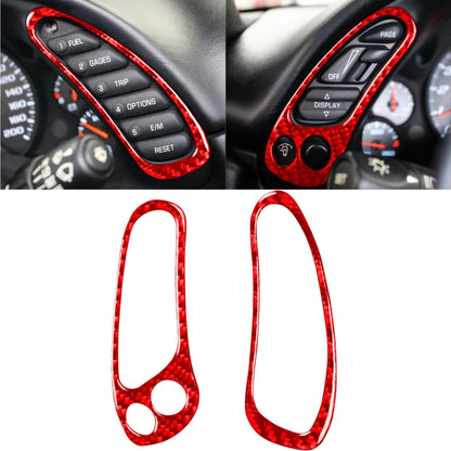 2 in 1 Car Carbon Fiber Sides Speedometer Sticker for Chevrolet Corvette C5 1998-2004, Left Drive(Red) - In Car by buy2fix | Online Shopping UK | buy2fix