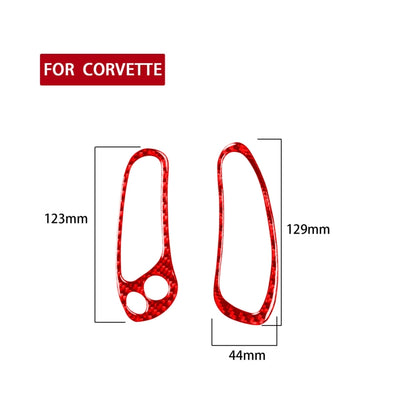 2 in 1 Car Carbon Fiber Sides Speedometer Sticker for Chevrolet Corvette C5 1998-2004, Left Drive(Red) - In Car by buy2fix | Online Shopping UK | buy2fix