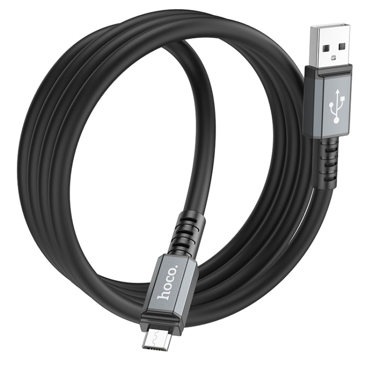 hoco X85 2.4A USB to Micro USB Strength Charging Data Cable，Length：1m(Black) -  by hoco | Online Shopping UK | buy2fix