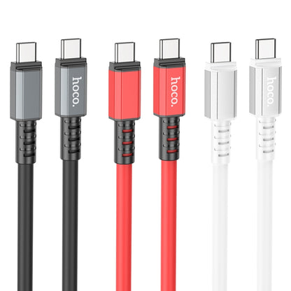 hoco X85 60W USB-C / Type-C to USB-C / Type-C Strength Charging Data Cable，Length：1m(Red) -  by hoco | Online Shopping UK | buy2fix