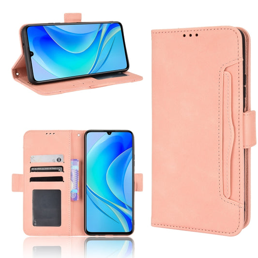 For Huawei nova Y70 / nova Y70 Plus Skin Feel Calf Texture Card Slots Leather Phone Case(Pink) - Mobile Accessories by buy2fix | Online Shopping UK | buy2fix