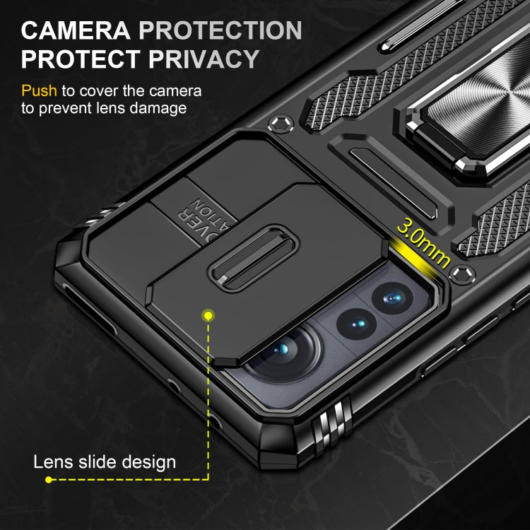 For Xiaomi 12 Pro Armor PC + TPU Camera Shield Phone Case(Black) - Xiaomi Accessories by buy2fix | Online Shopping UK | buy2fix