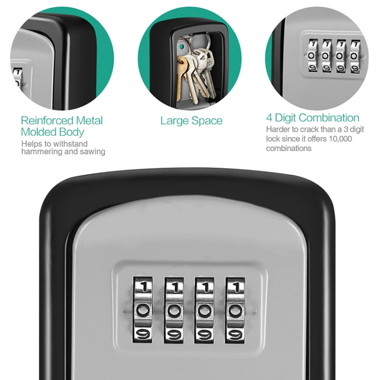 G9 4-digit Password Aluminum Alloy Key Storage Box(Yellow) - Security by buy2fix | Online Shopping UK | buy2fix