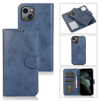 For iPhone 14 2 in 1 Detachable Leather Case (Dark Blue) - Apple Accessories by buy2fix | Online Shopping UK | buy2fix