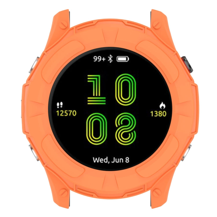 For Garmin Forerunner 955 Armor Hollow TPU Watch Case(Orange) - Watch Cases by buy2fix | Online Shopping UK | buy2fix