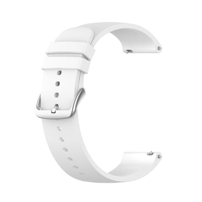 For Samsung Galaxy Watch 5 44mm 20mm Round Tail Silicone Watch Band(White) - Smart Wear by buy2fix | Online Shopping UK | buy2fix