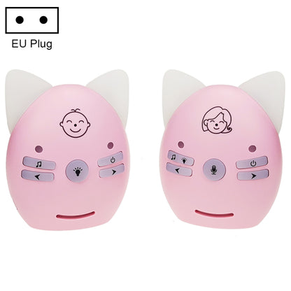 V30 Wireless Audio Baby Monitor Support Voice Monitoring + Intercom + Night Light without Battery, Plug Type:EU Plug(Pink) - Security by buy2fix | Online Shopping UK | buy2fix