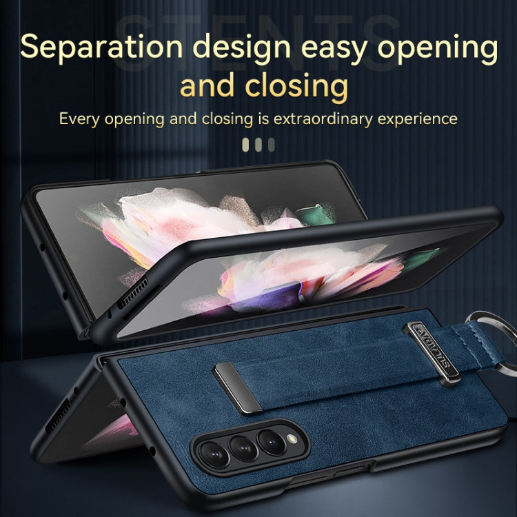 For Samsung Galaxy Z Fold4 SULADA Cool Series PC + Leather Texture Skin Feel Shockproof Phone Case(Black) - Galaxy Z Fold4 5G Cases by SULADA | Online Shopping UK | buy2fix