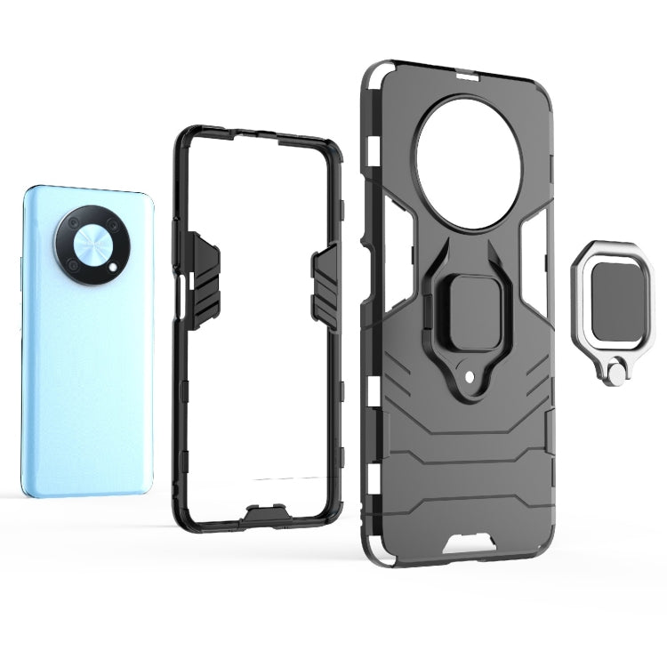 For Huawei nova Y90/Enjoy 50 Pro Shockproof PC + TPU Protective Case with Magnetic Ring Holder(Black) - Mobile Accessories by buy2fix | Online Shopping UK | buy2fix