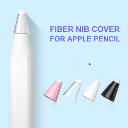 8 PCS / Set Fiber Texture Nib Protector For Apple Pencil(Transparent) - Pencil Accessories by buy2fix | Online Shopping UK | buy2fix