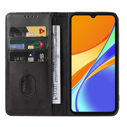 For Xiaomi Redmi 9C NFC Magnetic Closure Leather Phone Case(Black) - Xiaomi Cases by buy2fix | Online Shopping UK | buy2fix