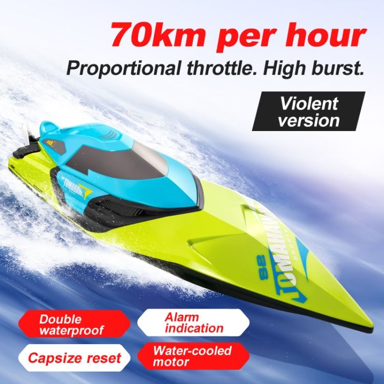 S2 Waterproof High Speed RC Speedboat Toy Boat(Blue) - RC Boats by buy2fix | Online Shopping UK | buy2fix