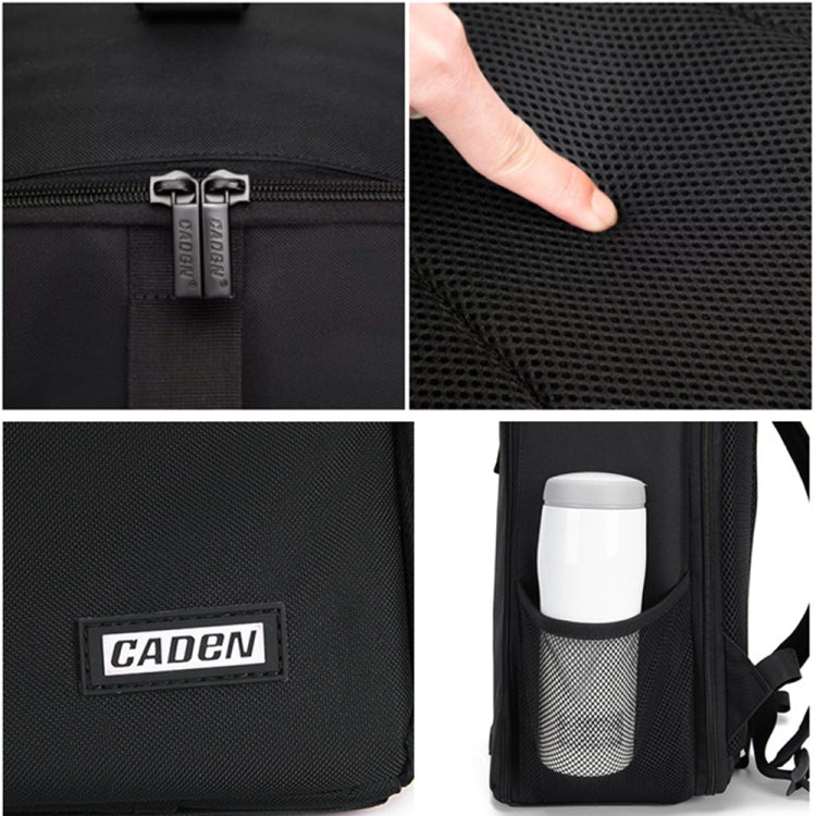 CADeN D6 V Camera Backpack Shoulders Drawbar Nylon Camera Bag, Size:32 x 18 x 43cm(Black) - Backpack by CADeN | Online Shopping UK | buy2fix