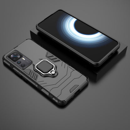 For Xiaomi Redmi K50 Ultra / Xiaomi 12T Magnetic Ring Holder PC + TPU Phone Case(Black) - Xiaomi Cases by buy2fix | Online Shopping UK | buy2fix