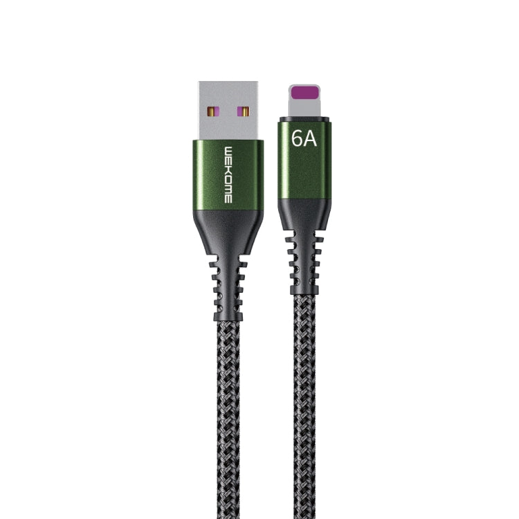 WEKOME WDC-169I Raython Series 6A USB to 8 Pin Fast Charge Data Cable Length: 1m(Black) - Normal Style Cable by WK | Online Shopping UK | buy2fix