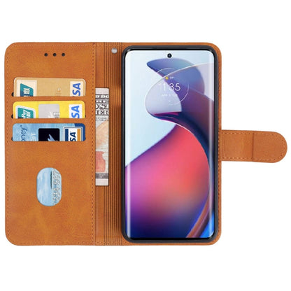 For Motorola Moto G72 Leather Phone Case(Brown) - Motorola Cases by buy2fix | Online Shopping UK | buy2fix