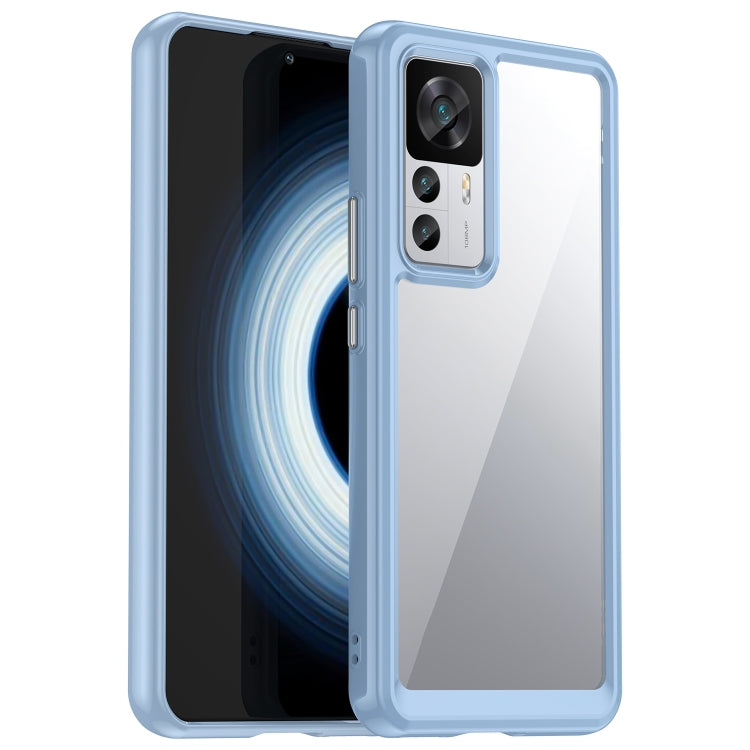 For Xiaomi Redmi K50 Ultra/Xiaomi 12T/Xiaomi 12T Pro Colorful Series Acrylic + TPU Phone Case(Blue) - Xiaomi Cases by buy2fix | Online Shopping UK | buy2fix