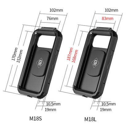 M18S-A2 Motorcycle / Bicycle Rearview Mirror Wireless Charging Waterproof Box Mobile Phone Holder - In Car by buy2fix | Online Shopping UK | buy2fix