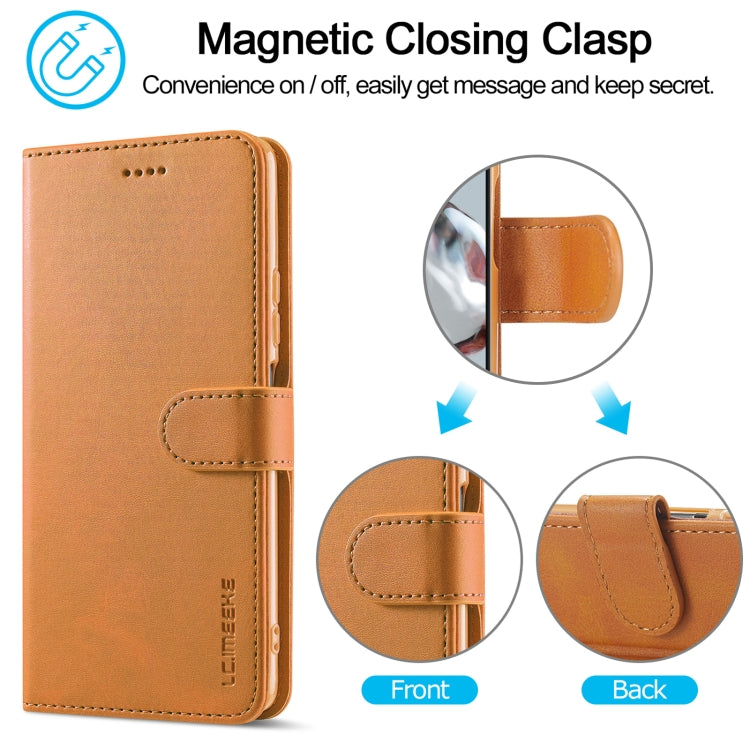 For Xiaomi 12T / 12T Pro LC.IMEEKE Calf Texture Leather Phone Case(Yellow) - Xiaomi Cases by LC.IMEEKE | Online Shopping UK | buy2fix