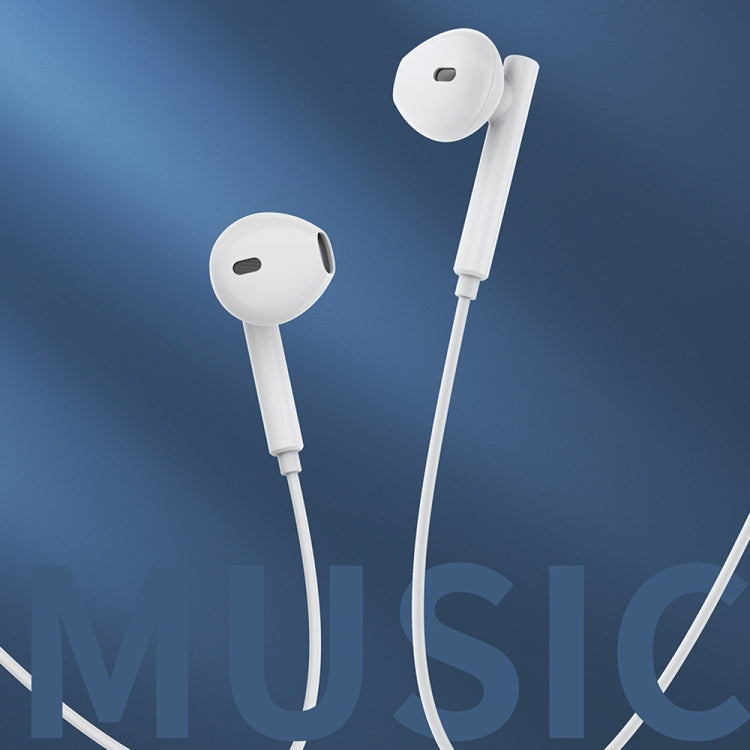 awei PC-1T 1.2m Mini Stereo Semi In-ear Earphones(White) - Type-C Earphone by awei | Online Shopping UK | buy2fix