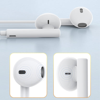 awei PC-1T 1.2m Mini Stereo Semi In-ear Earphones(White) - Type-C Earphone by awei | Online Shopping UK | buy2fix