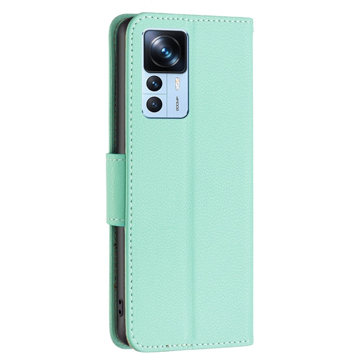For Xiaomi 12T / 12T Pro / Redmi K50 Ultra Litchi Texture Pure Color Leather Phone Case(Green) - Xiaomi Cases by buy2fix | Online Shopping UK | buy2fix