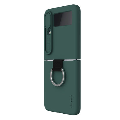 For Samsung Galaxy Z Flip4 5G NILLKIN CamShield Liquid Silicone + PC Full Coverage Case(Green) - Galaxy Z Flip4 5G Cases by NILLKIN | Online Shopping UK | buy2fix