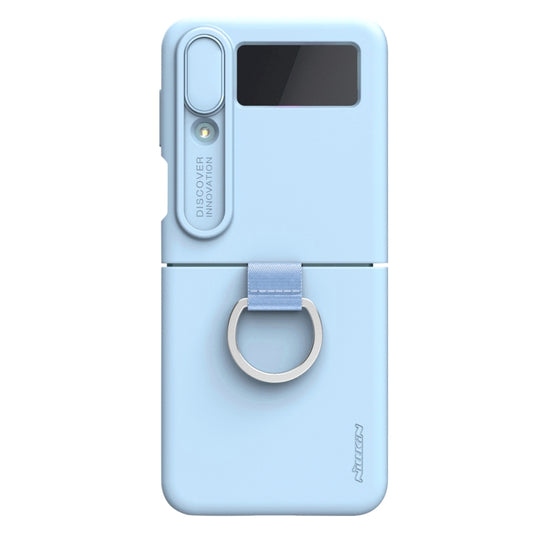 For Samsung Galaxy Z Flip4 5G NILLKIN CamShield Liquid Silicone + PC Full Coverage Case(Blue) - Galaxy Z Flip4 5G Cases by NILLKIN | Online Shopping UK | buy2fix