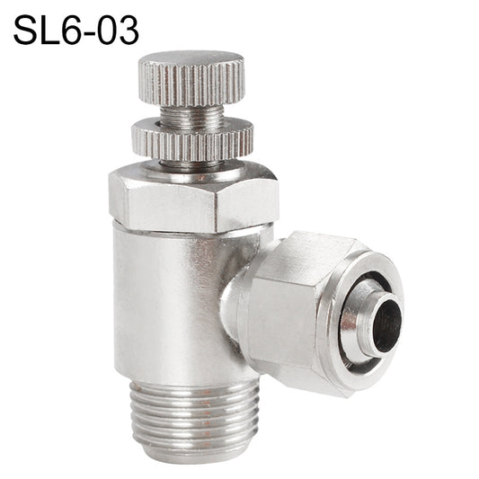 SL6-03 LAIZE Nickel Plated Copper Trachea Quick Fitting Throttle Valve Lock Female Connector -  by LAIZE | Online Shopping UK | buy2fix