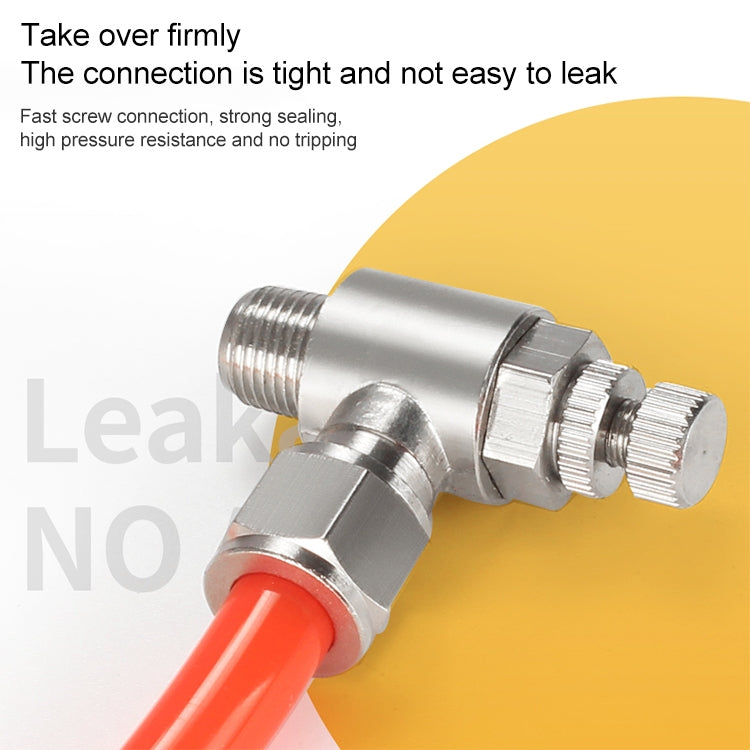 SL6-03 LAIZE Nickel Plated Copper Trachea Quick Fitting Throttle Valve Lock Female Connector -  by LAIZE | Online Shopping UK | buy2fix