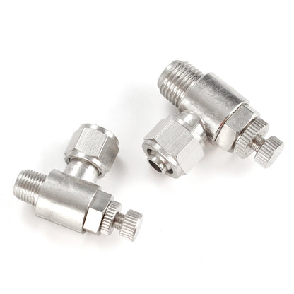 SL6-04 LAIZE Nickel Plated Copper Trachea Quick Fitting Throttle Valve Lock Female Connector -  by LAIZE | Online Shopping UK | buy2fix