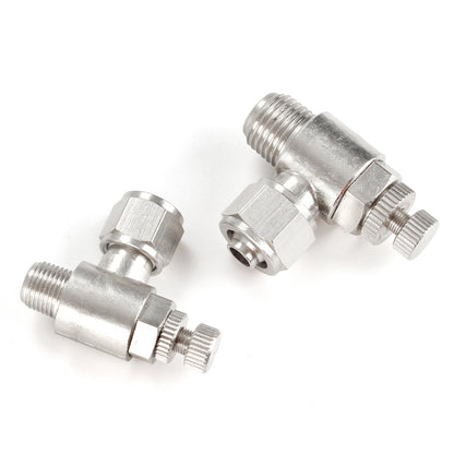 SL12-02 LAIZE Nickel Plated Copper Trachea Quick Fitting Throttle Valve Lock Female Connector -  by LAIZE | Online Shopping UK | buy2fix