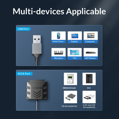 ORICO UTS1 USB 2.0 2.5-inch SATA HDD Adapter, Cable Length:0.3m - USB to IDE / SATA by ORICO | Online Shopping UK | buy2fix