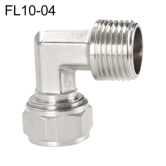 FL10-04 LAIZE Nickel Plated Copper Trachea Quick Fitting Twist Elbow Lock Female Connector -  by LAIZE | Online Shopping UK | buy2fix