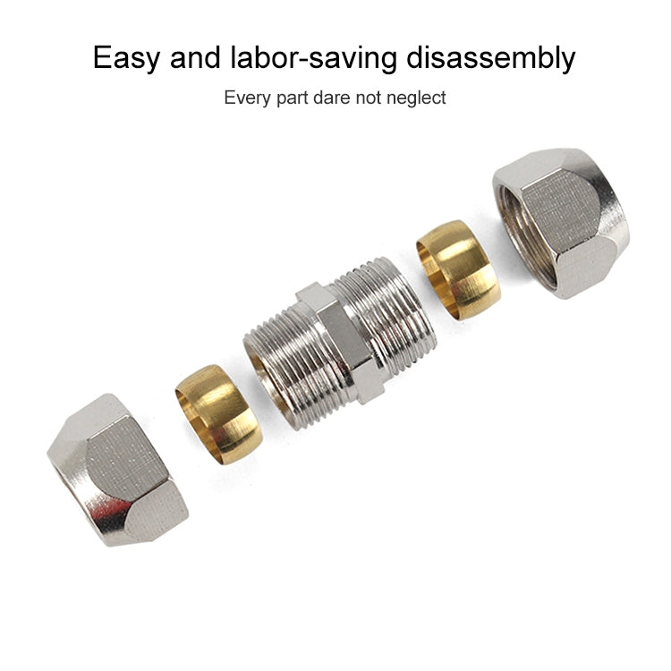 KT-PU-12 LAIZE Nickel Plated Copper Straight Pneumatic Quick Fitting Copper Pipe Connector -  by LAIZE | Online Shopping UK | buy2fix
