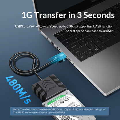 ORICO UTS1 USB 3.0 2.5-inch SATA HDD Adapter with 12V 2A Power Adapter, Cable Length:0.3m(US Plug) - USB to IDE / SATA by ORICO | Online Shopping UK | buy2fix