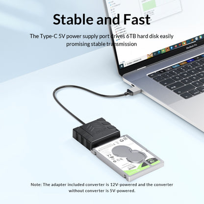 ORICO UTS1 USB 3.0 2.5-inch SATA HDD Adapter with 12V 2A Power Adapter, Cable Length:0.5m(EU Plug) - USB to IDE / SATA by ORICO | Online Shopping UK | buy2fix