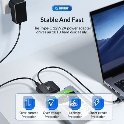 ORICO UTS1 USB 3.0 2.5-inch SATA HDD Adapter with 12V 2A Power Adapter, Cable Length:1m(US Plug) - USB to IDE / SATA by ORICO | Online Shopping UK | buy2fix