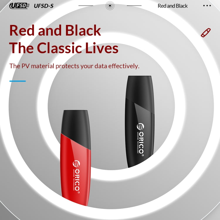 ORICO UFS Flash Drive, Read: 450MB/s, Write: 350MB/s, Memory:256GB, Port:USB-A(Red) - USB Flash Drives by ORICO | Online Shopping UK | buy2fix