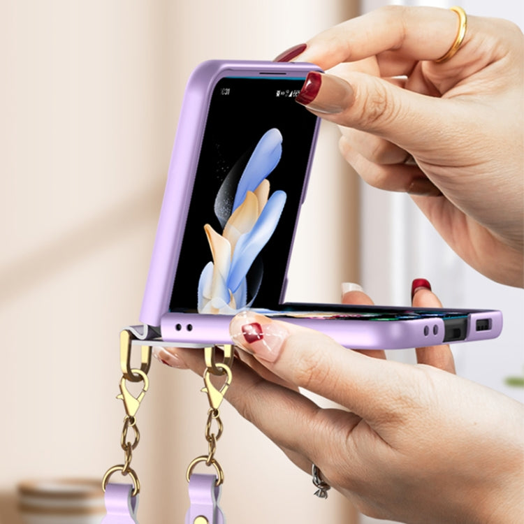 For Samsung Galaxy Z Flip4 GKK Integrated Ultra-thin Handbag Phone Case(Purple) - Galaxy Z Flip4 5G Cases by GKK | Online Shopping UK | buy2fix