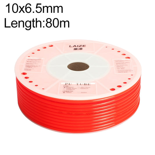 LAIZE Pneumatic Compressor Air Flexible PU Tube, Specification:10x6.5mm, 80m(Red) - PU Air Pipe by LAIZE | Online Shopping UK | buy2fix