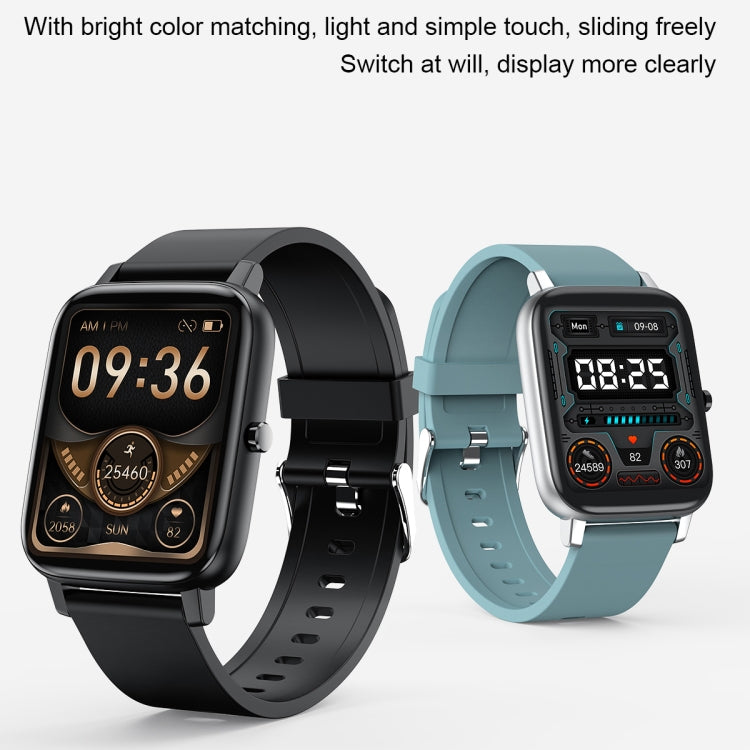 Ochstin 5H80 1.69 inch Square Screen Silicone Strap Heart Rate Blood Oxygen Monitoring Bluetooth Smart Watch(Lake Blue) - Smart Wear by OCHSTIN | Online Shopping UK | buy2fix