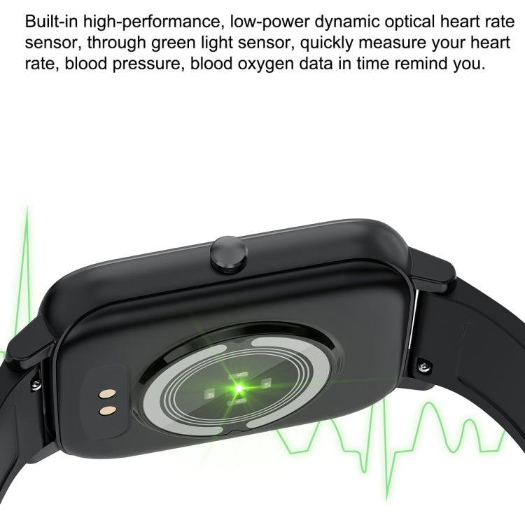 Ochstin 5H80 1.69 inch Square Screen Silicone Strap Heart Rate Blood Oxygen Monitoring Bluetooth Smart Watch(Lake Blue) - Smart Wear by OCHSTIN | Online Shopping UK | buy2fix
