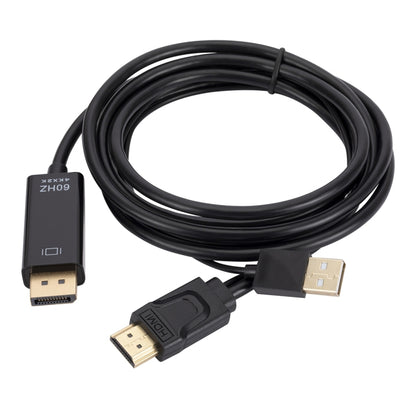 HDMI to USB+DisplayPort Adapter Cable with Power Supply, Length: 1.8m(Black) -  by buy2fix | Online Shopping UK | buy2fix