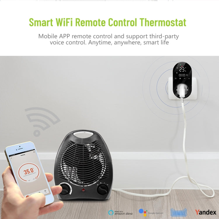 BHT12-E Plug-in LED Thermostat Without WiFi, EU Plug(Black) - Consumer Electronics by buy2fix | Online Shopping UK | buy2fix