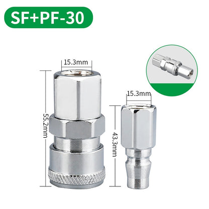 LAIZE SF+PF-30 10pcs C-type Self-lock Air Tube Pneumatic Quick Fitting Connector - Interface Series by LAIZE | Online Shopping UK | buy2fix