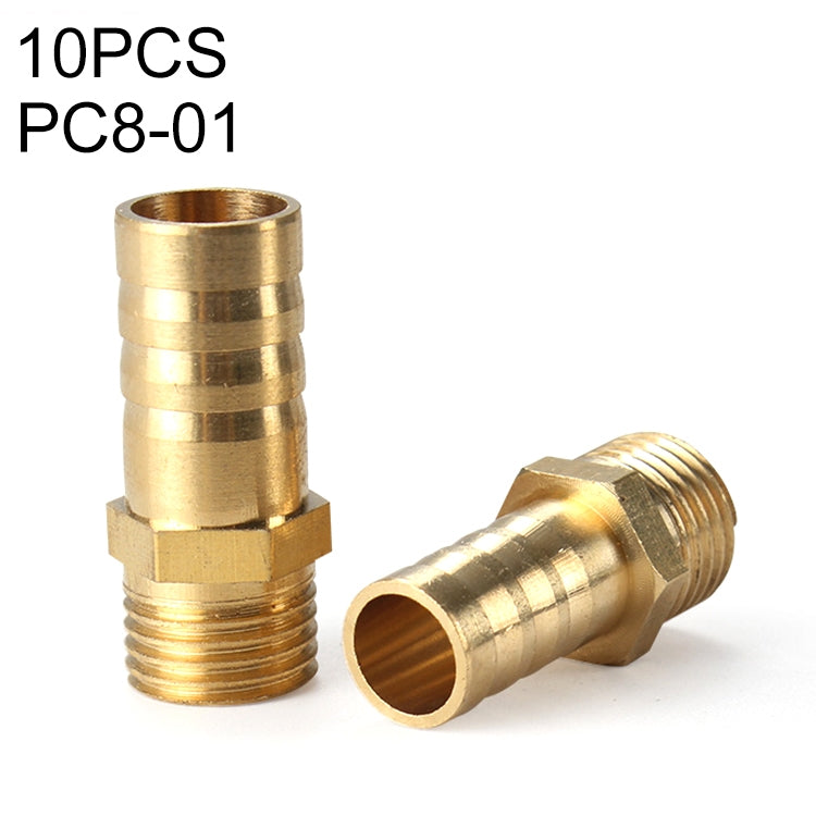 PC8-01 LAIZE 10pcs Pneumatic Components Pagoda PC External Thread - Interface Series by LAIZE | Online Shopping UK | buy2fix