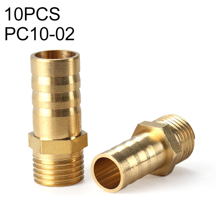 PC10-02 LAIZE 10pcs Pneumatic Components Pagoda PC External Thread -  by LAIZE | Online Shopping UK | buy2fix